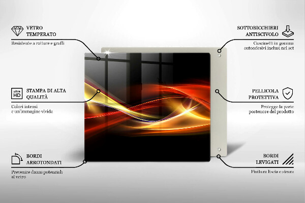 Protector encimera Luz y humo abstractos