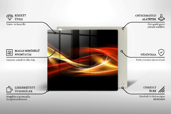 Protector encimera Luz y humo abstractos