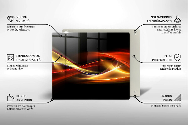 Protector encimera Luz y humo abstractos