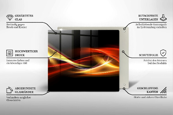 Protector encimera Luz y humo abstractos