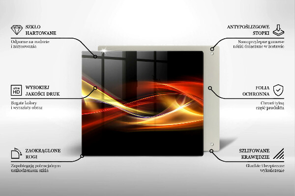 Protector encimera Luz y humo abstractos