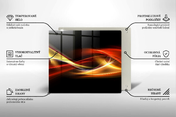 Protector encimera Luz y humo abstractos