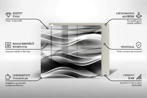 Protector encimera Líneas suaves de abstracción