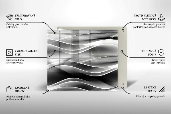 Protector encimera Líneas suaves de abstracción