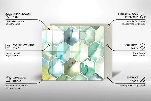 Protector encimera Hexágonos de acuarela