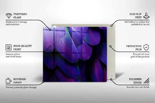 Protector encimera Plumas de neón