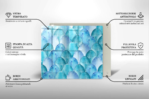 Protector encimera Escamas de acuarela