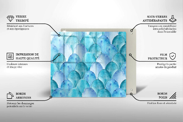 Protector encimera Escamas de acuarela