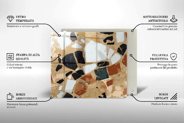 Protector encimera Plato de piedras decorativas