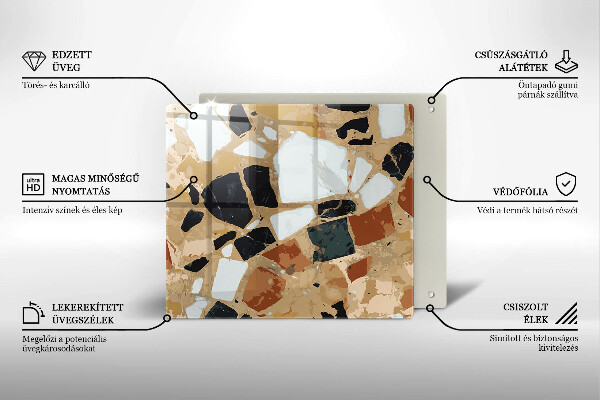 Protector encimera Plato de piedras decorativas