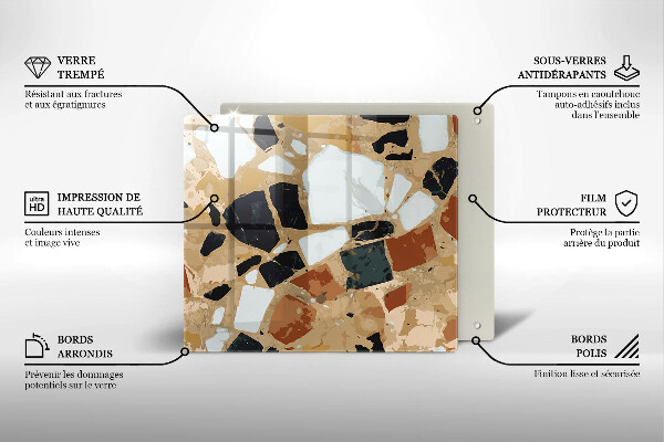 Protector encimera Plato de piedras decorativas