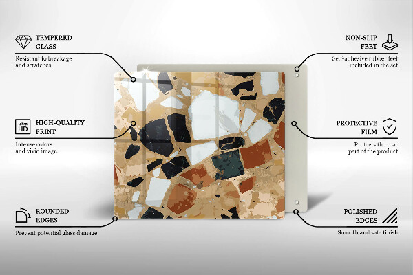 Protector encimera Plato de piedras decorativas