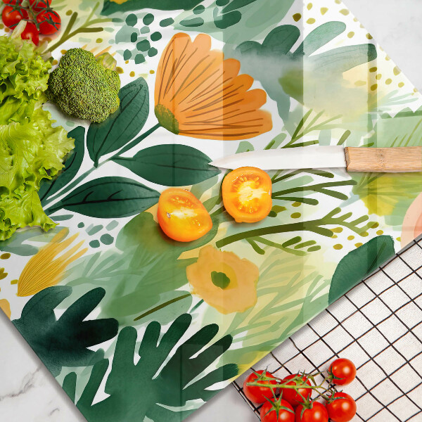 Protector encimera Flores pintadas