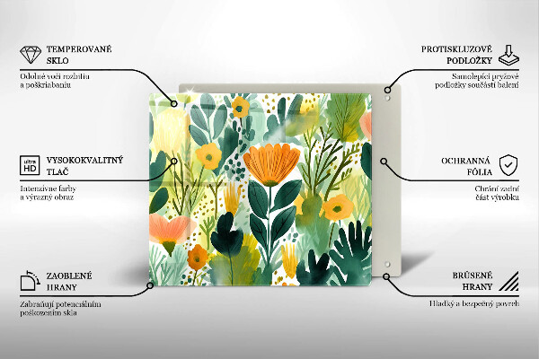 Protector encimera Flores pintadas