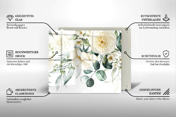 Protector encimera Flores de acuarela