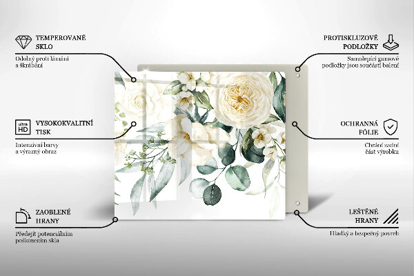 Protector encimera Flores de acuarela