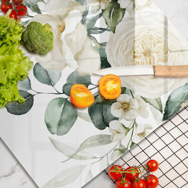 Protector encimera Flores de acuarela