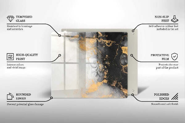 Protector encimera Abstracción con oro