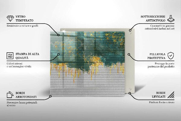 Protector encimera Abstracción con oro