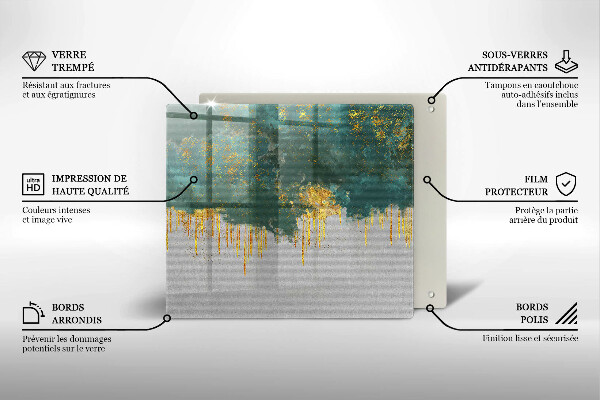 Protector encimera Abstracción con oro
