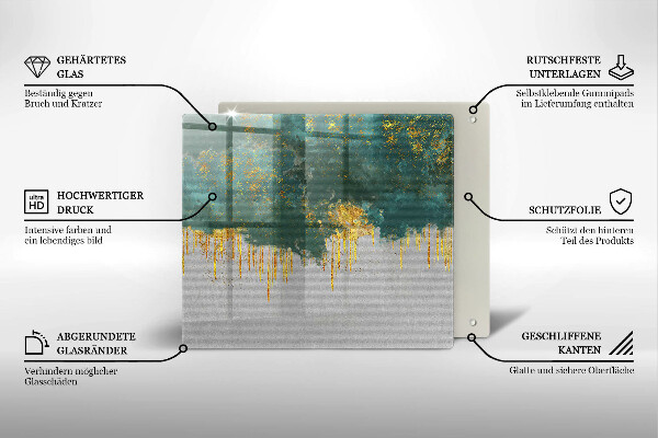 Protector encimera Abstracción con oro