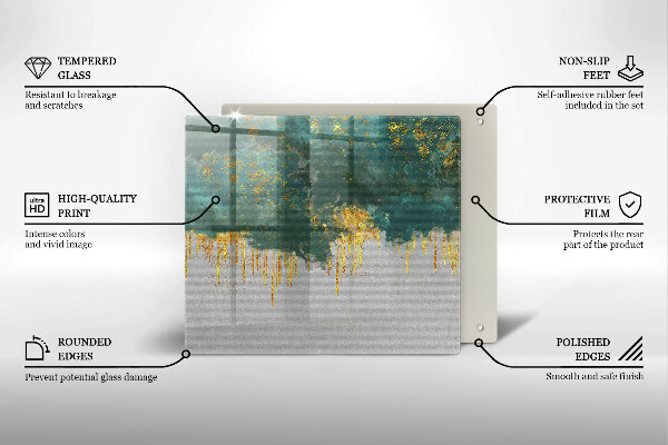 Protector encimera Abstracción con oro