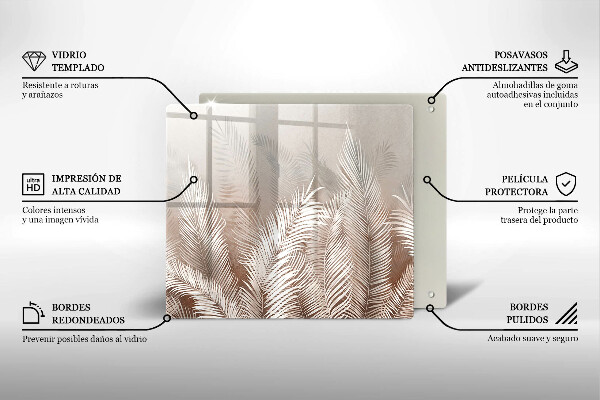 Protector encimera Hojas de vegetación boho