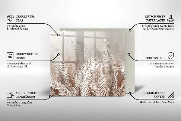 Protector encimera Hojas de vegetación boho