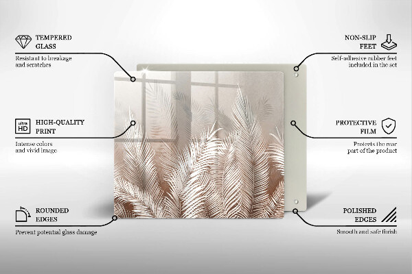 Protector encimera Hojas de vegetación boho