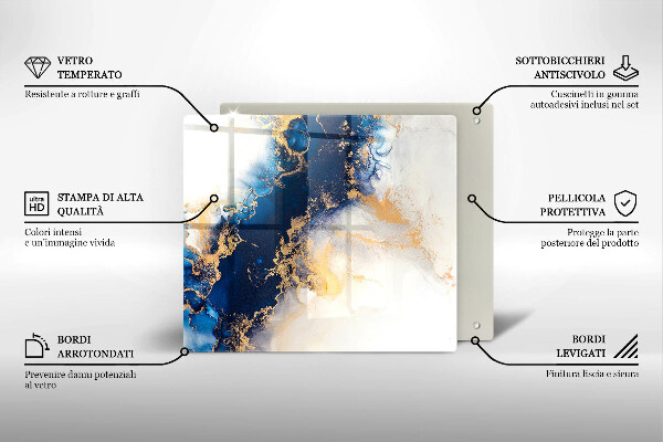 Protector encimera Abstracción con azul