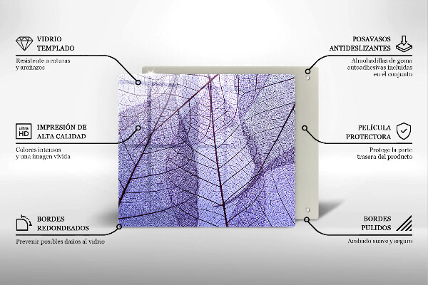 Protector encimera Hojas con venas