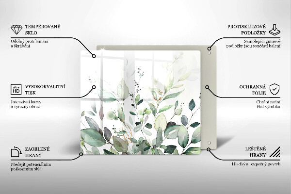 Protector encimera Plantas de acuarela