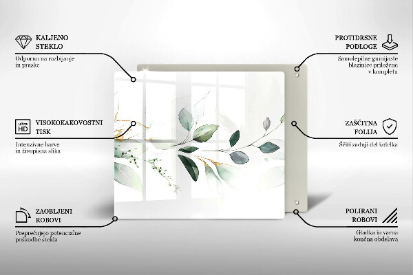 Protector encimera Hojas de acuarela