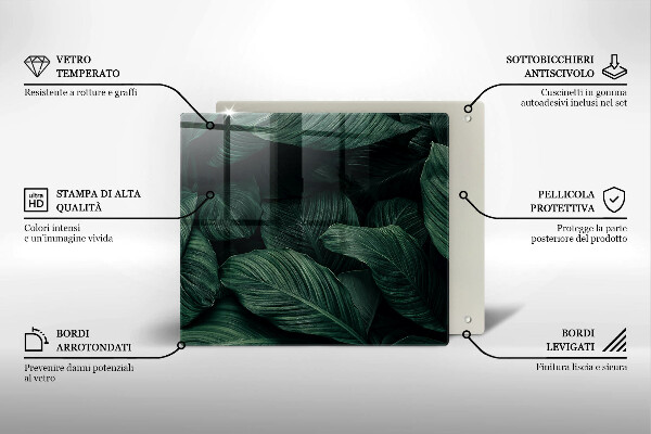 Protector encimera Hojas oscuras