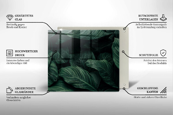 Protector encimera Hojas oscuras