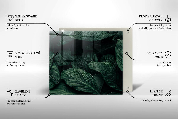 Protector encimera Hojas oscuras