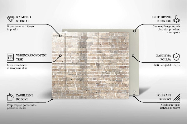 Protector encimera Pared de ladrillo brillante