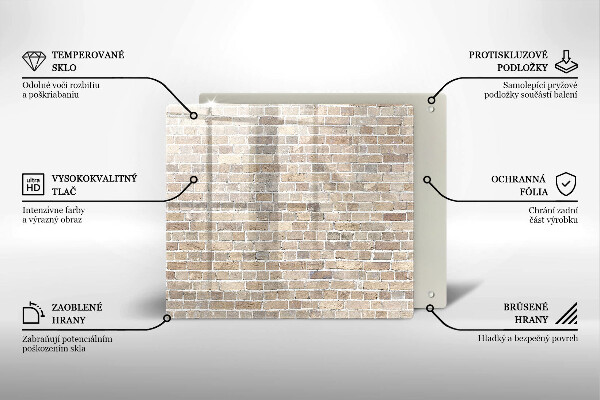 Protector encimera Pared de ladrillo brillante