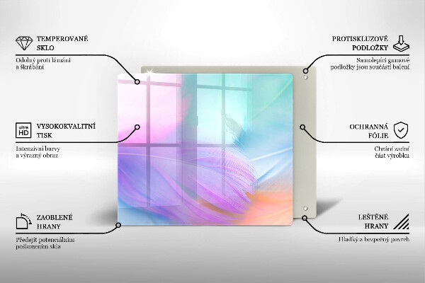 Protector encimera Plumas pasteles