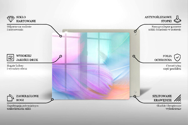 Protector encimera Plumas pasteles