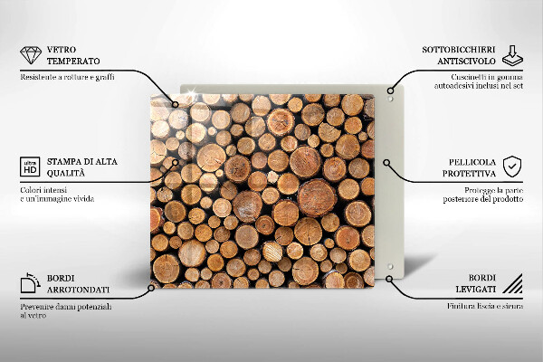 Protector encimera Troncos de árboles