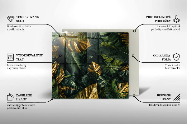 Protector encimera Hojas de monstera dorada
