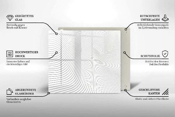 Protector encimera Patrón de líneas modernas