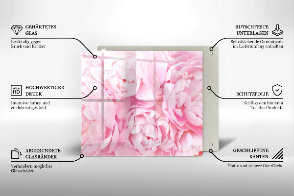 Protector encimera Peonías delicadas