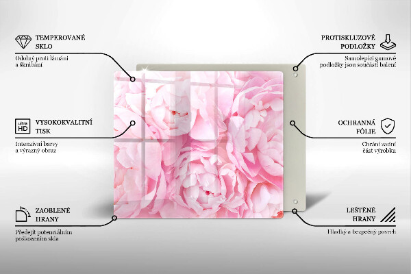 Protector encimera Peonías delicadas