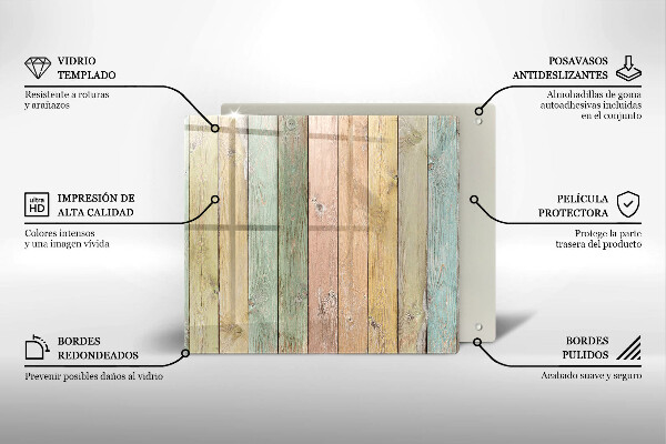 Protector encimera Tableros vintage coloridos