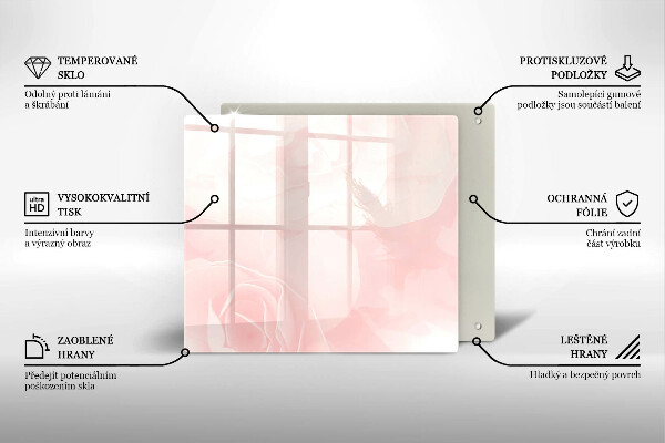 Protector encimera Fondo de rosas pastel