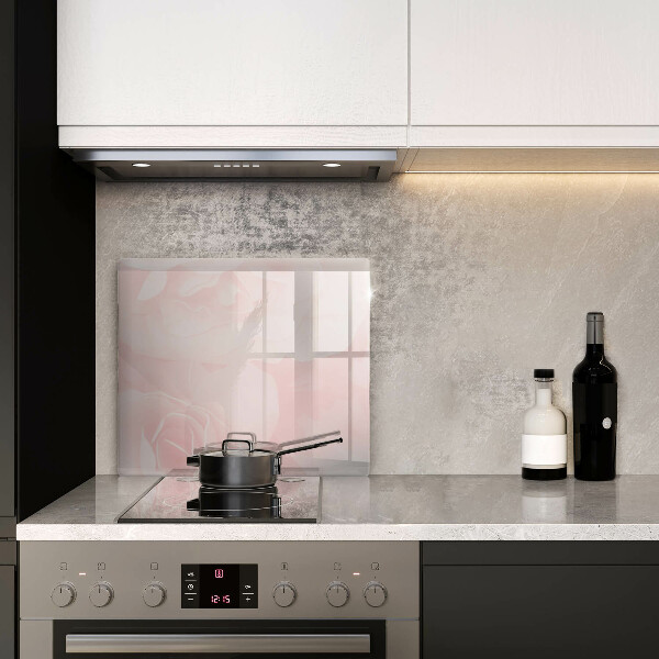 Protector encimera Fondo de rosas pastel