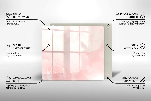 Protector encimera Fondo de rosas pastel