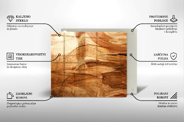 Protector encimera Textura de tablero de madera